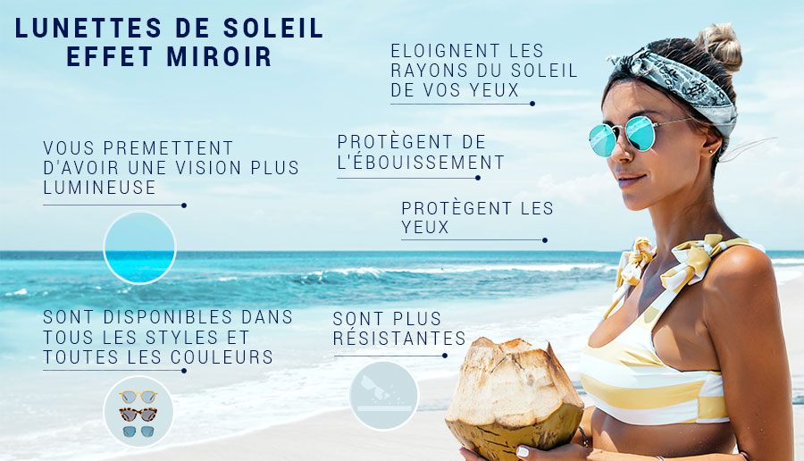 avantages des lunettes de soleil miroir