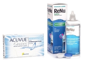Acuvue Oasys for Astigmatism (6 lentilles) + ReNu MultiPlus 360 ml avec étui