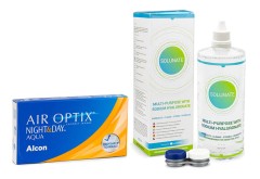 Air Optix Night & Day Aqua (6 lentilles) + Solunate Multi-Purpose 400 ml avec étui