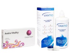 Avaira Vitality (6 lentilles) + Vantio Multi-Purpose 360 ml avec étui