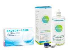 Bausch + Lomb ULTRA (6 lentilles) + Solunate Multi-Purpose 400 ml avec étui