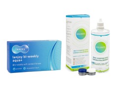 Lenjoy Bi-weekly Aqua+ (6 lentilles) + Solunate Multi-Purpose 400 ml avec étui