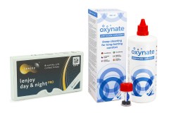 Lenjoy Day & Night PRO (6 lentilles) + Oxynate Peroxide 380 ml avec étui