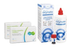 Lenjoy Monthly Comfort (12 lentilles) + Oxynate Peroxide 380 ml avec étui