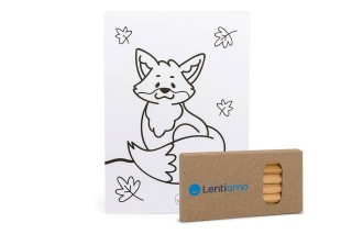 Livre de coloriage + crayons de couleur Lentiamo